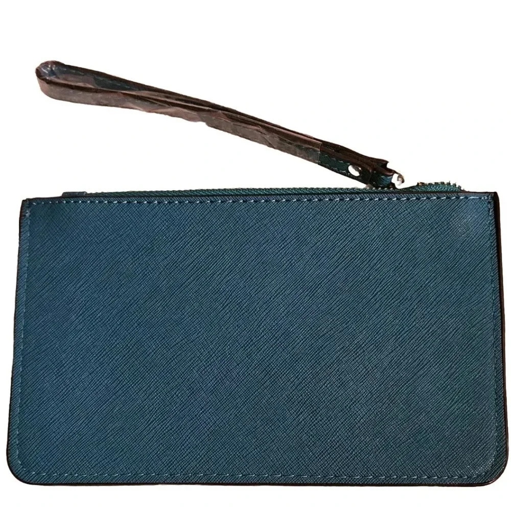 New W Tags KATE SPADE NEW YORK Wallet Wristlet Clutch Teal Leather 98689249028 - Picture 2 of 8